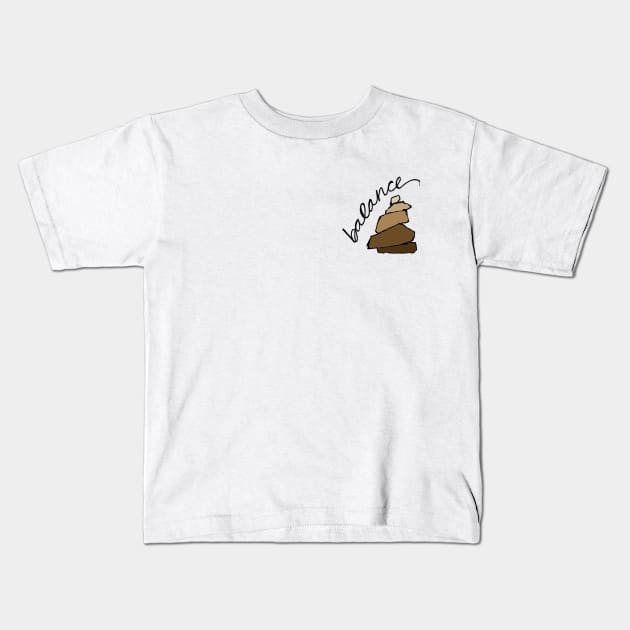 Strive for Balance Kids T-Shirt by MellyLunaDesigns